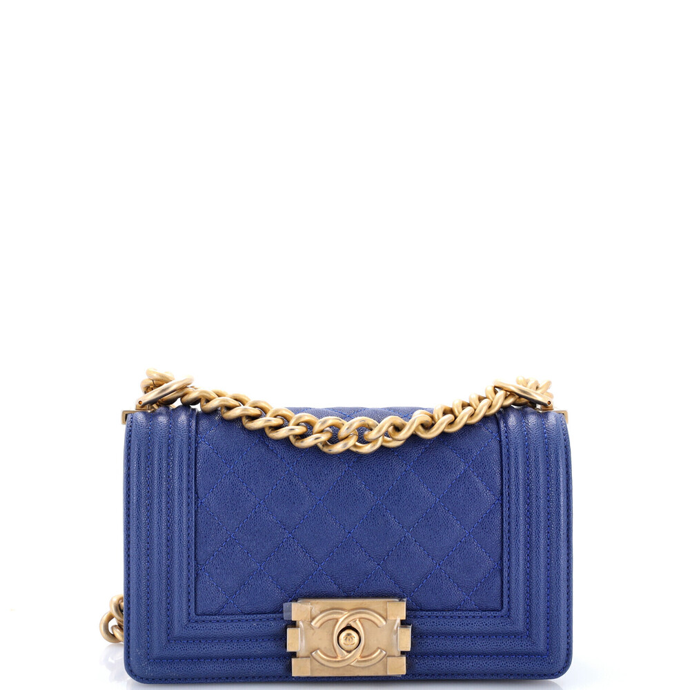 Chanel Small Boy Flap Bag Quilted Caviar